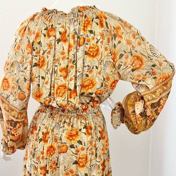 New Spell & The Gypsy Seashell Floral Dress x Free People Size Small - Yellow - Picture 8 of 9